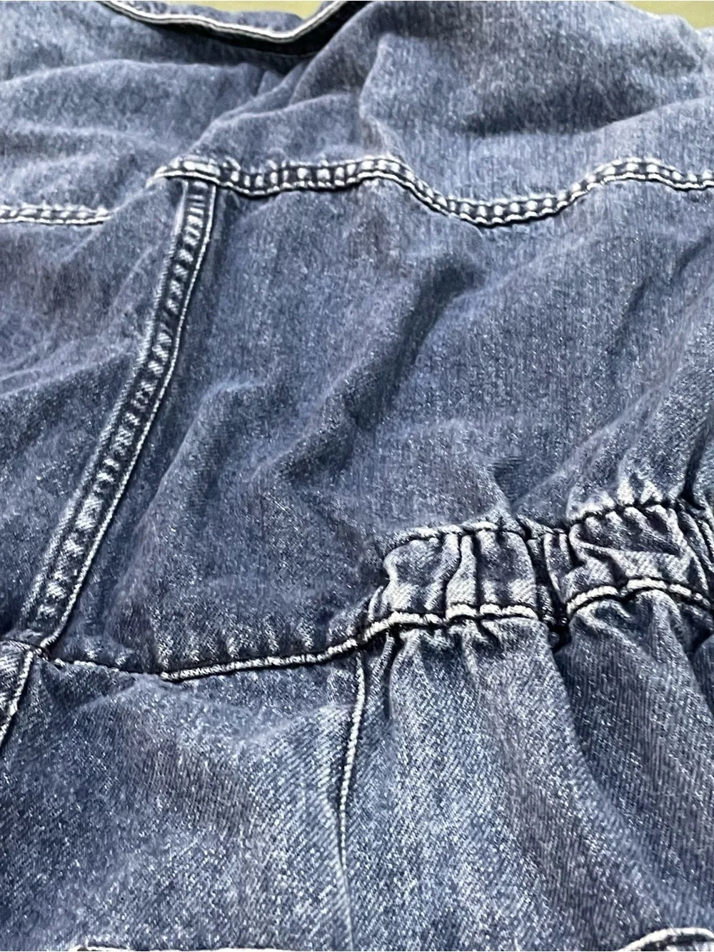 We The Free Oversized relaxed fit denim cutoffs romper/Free People/SMALL/NWOT